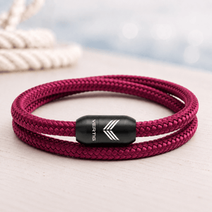 Paracord Bracelet Magnetic Burgundy