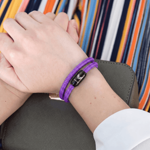 Paracord Bracelet Magnetic Purple