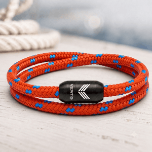 Paracord Bracelet Magnetic Red Blue