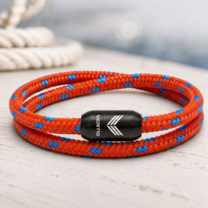 Paracord Bracelet Magnetic Red Blue