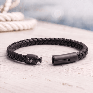 Vertig Leather Bracelet Black