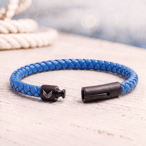 Vertig Leather Bracelet Blue