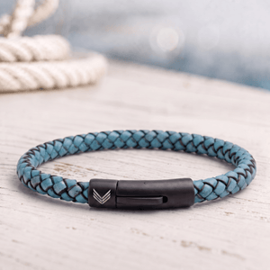 Vertig Leather Bracelet Vintage Blue