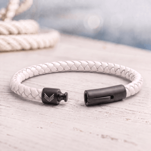 Vertig Leather Bracelet White