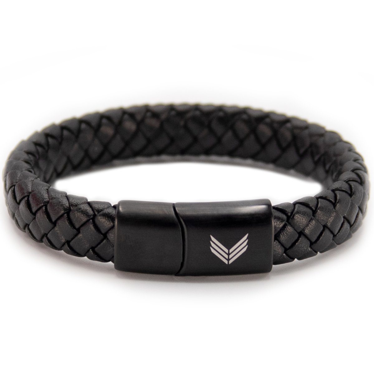 Vertig Magnetic Leather Bracelet Black