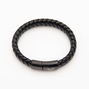 Vertig Magnetic Leather Bracelet Black