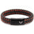 Vertig Magnetic Leather Bracelet Black Red