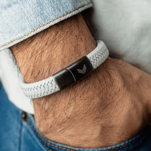 Vertig Magnetic Leather Bracelet Grey
