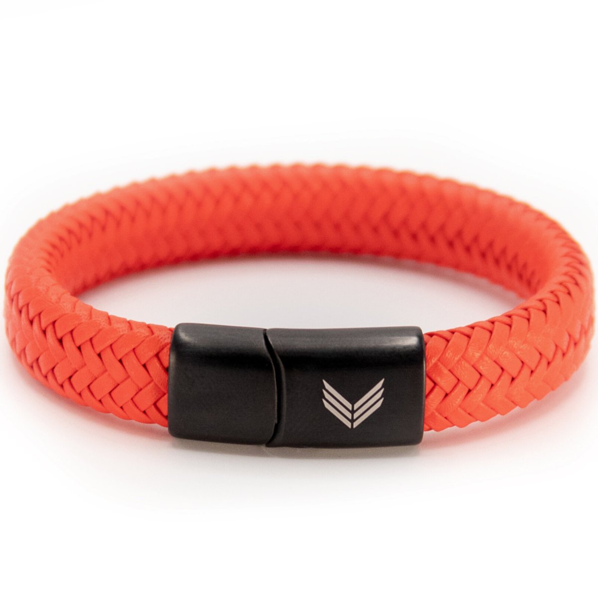 Vertig Magnetic Leather Bracelet Orange