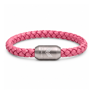 Vertig Magnetic Leather Bracelet Pink