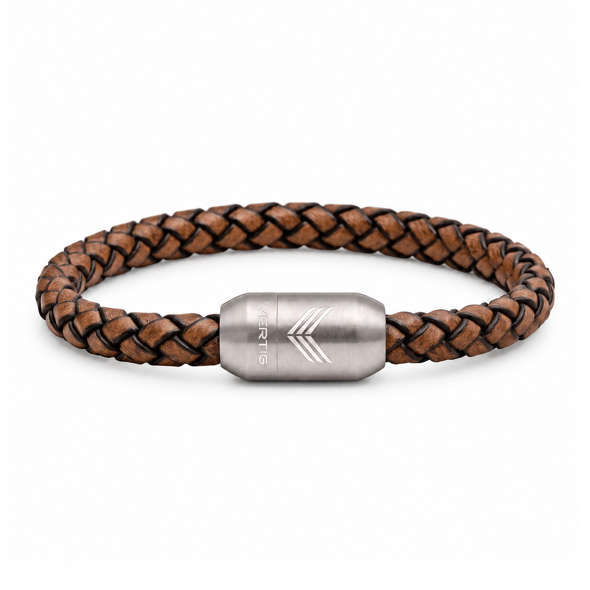 Vertig Magnetic Leather Bracelet Vintage White