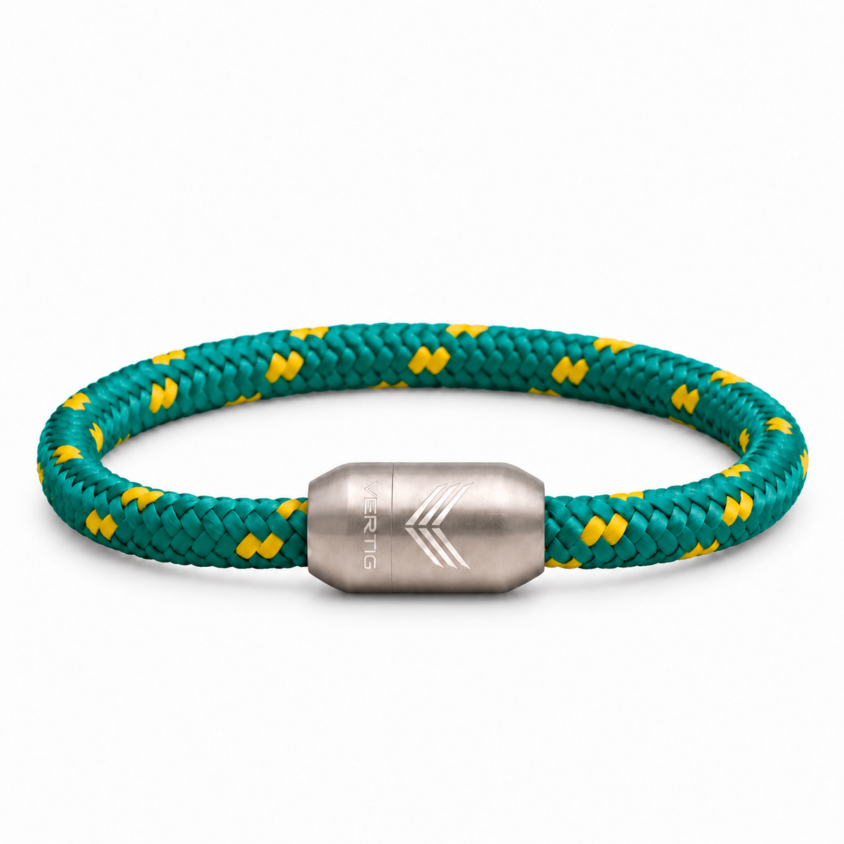 Paracord Bracelet Magnetic Green Yellow