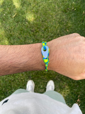 Paracord Bracelet Sliding Yellow Blue