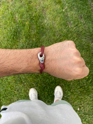 Paracord Bracelet Sliding Red Black