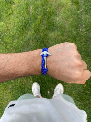 Paracord Bracelet Marine Wrap Blue