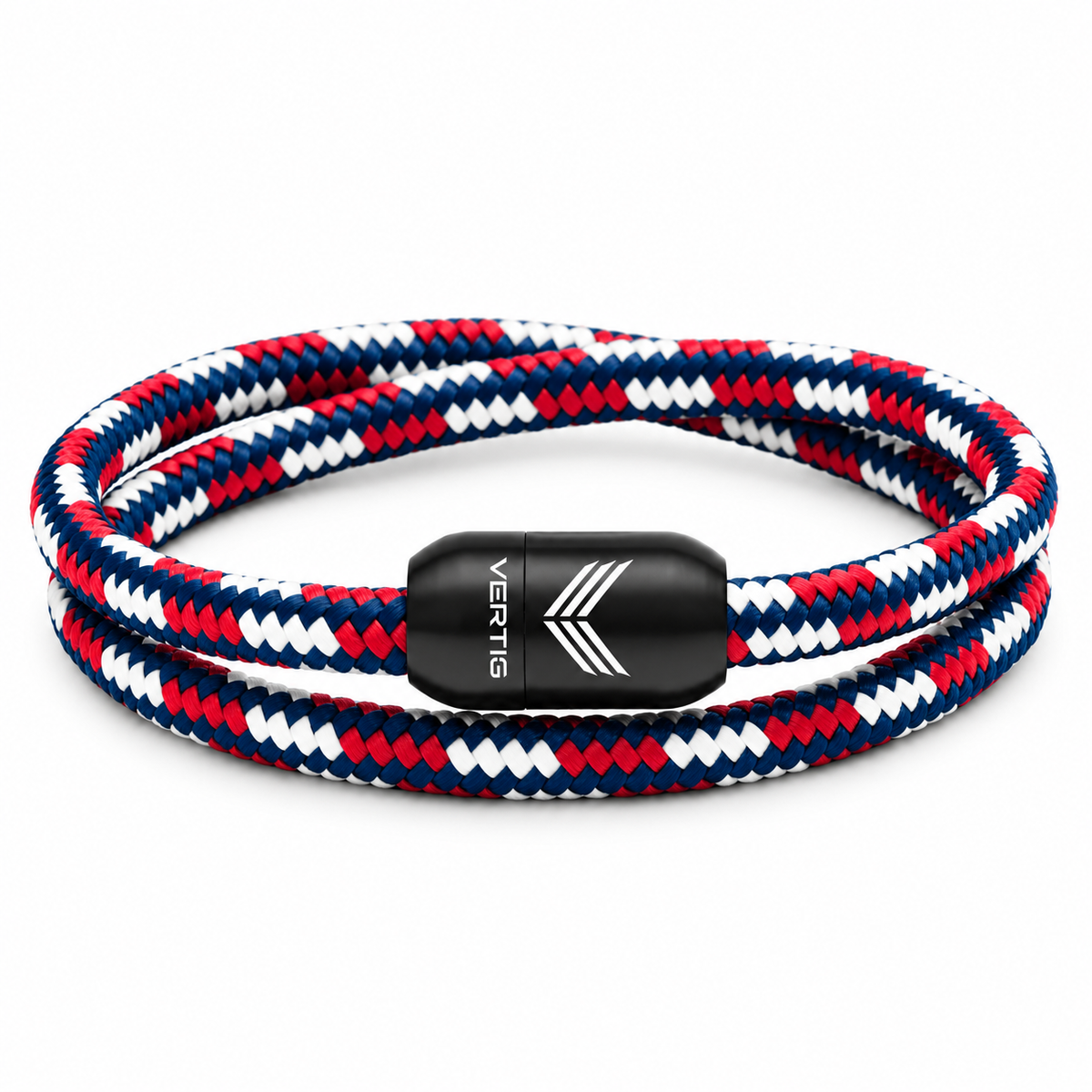Paracord Bracelet Magnetic Red White