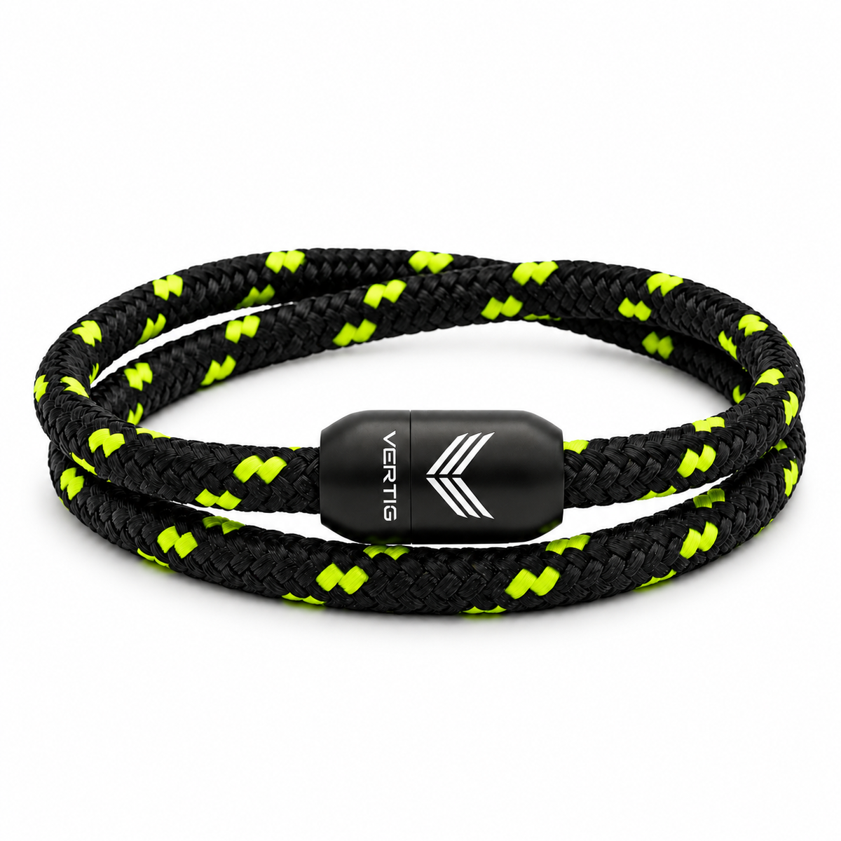 Paracord Bracelet Magnetic Black Neon
