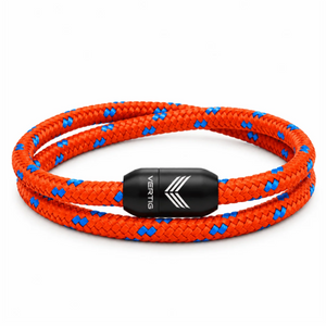 Paracord Bracelet Magnetic Red Blue