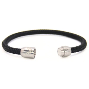 Paracord Bracelet Magnetic Black