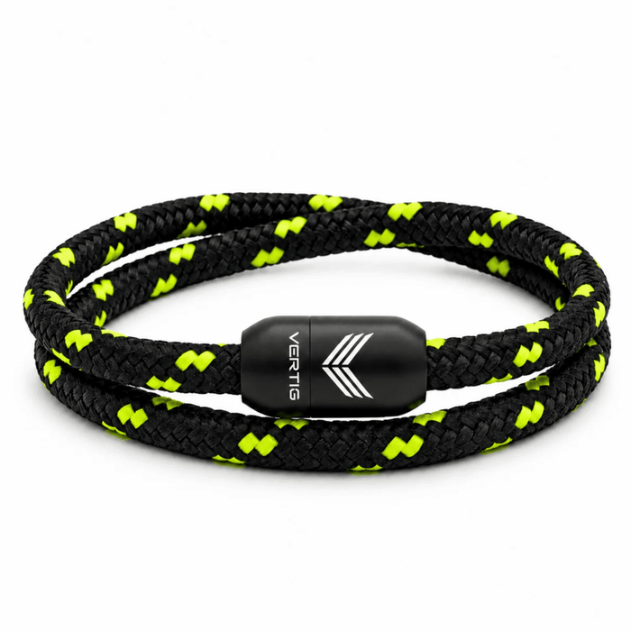 Paracord Bracelet Magnetic Black Neon