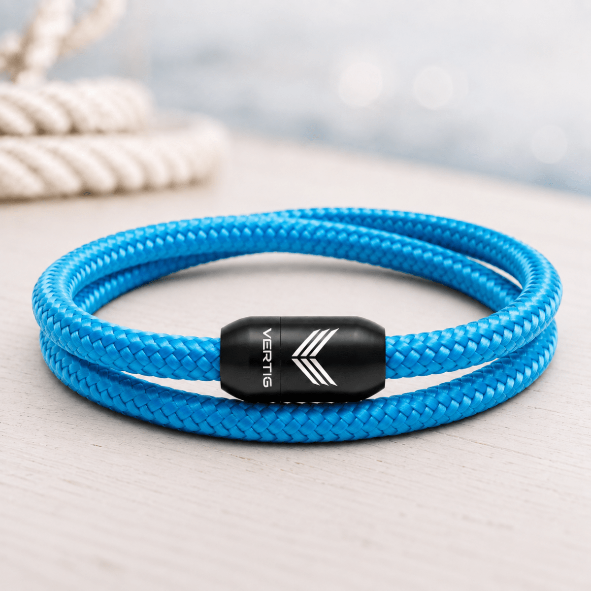Paracord Bracelet Magnetic Blue