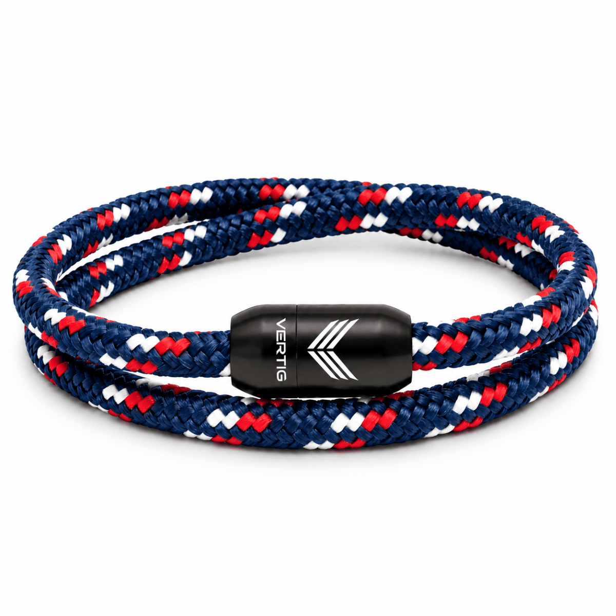Paracord Bracelet Magnetic Blue Red