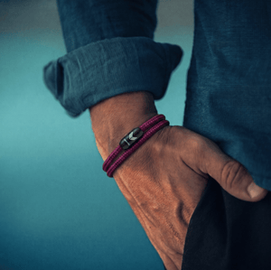 Paracord Bracelet Magnetic Burgundy