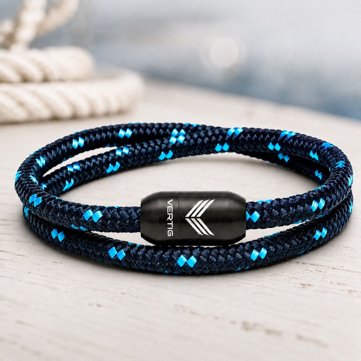 Paracord Bracelet Magnetic Dark Blue