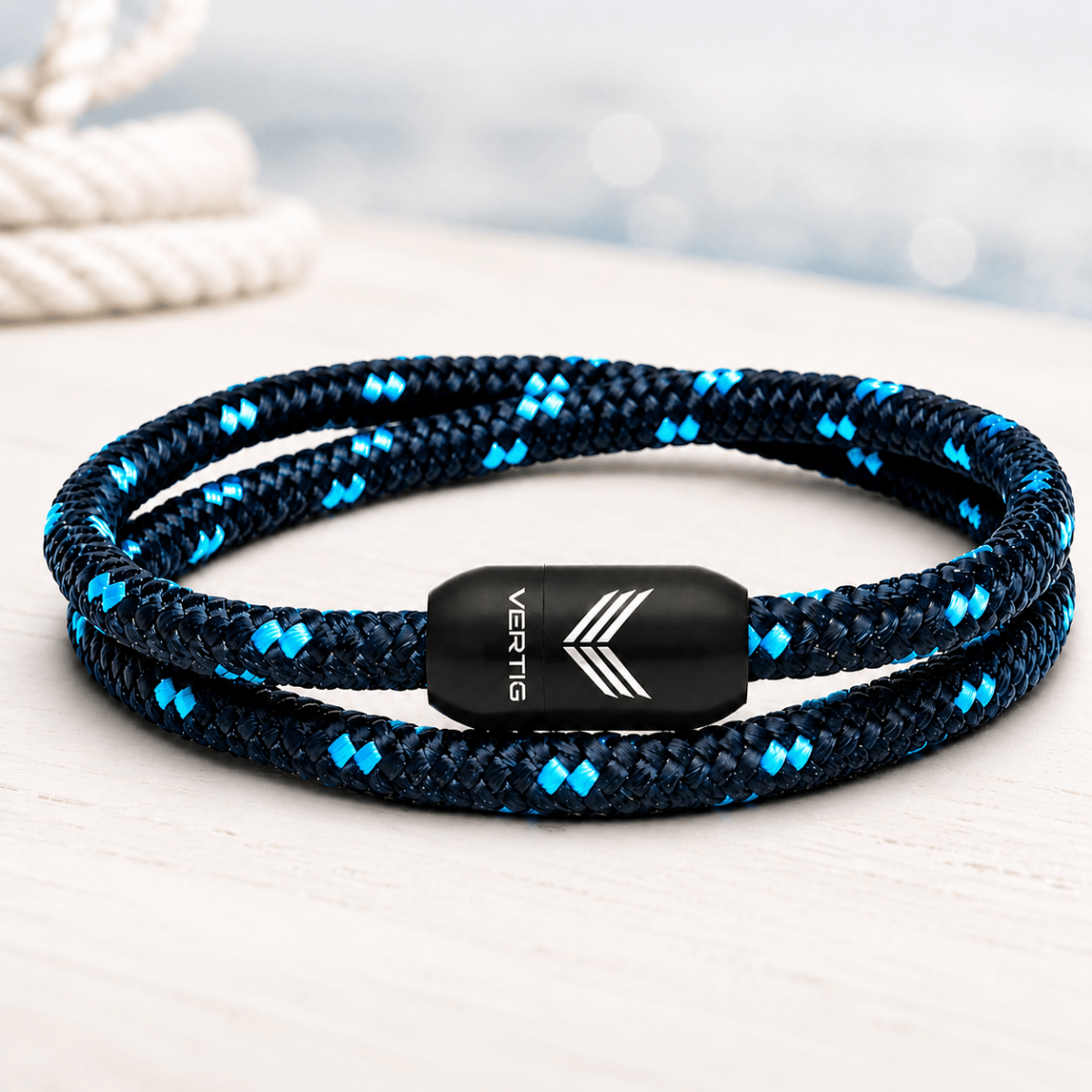 Paracord Bracelet Magnetic Dark Blue