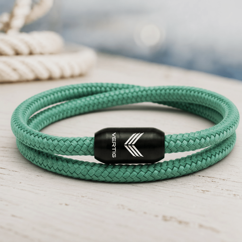 Paracord Bracelet Magnetic Green