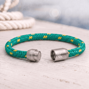 Paracord Bracelet Magnetic Green Yellow
