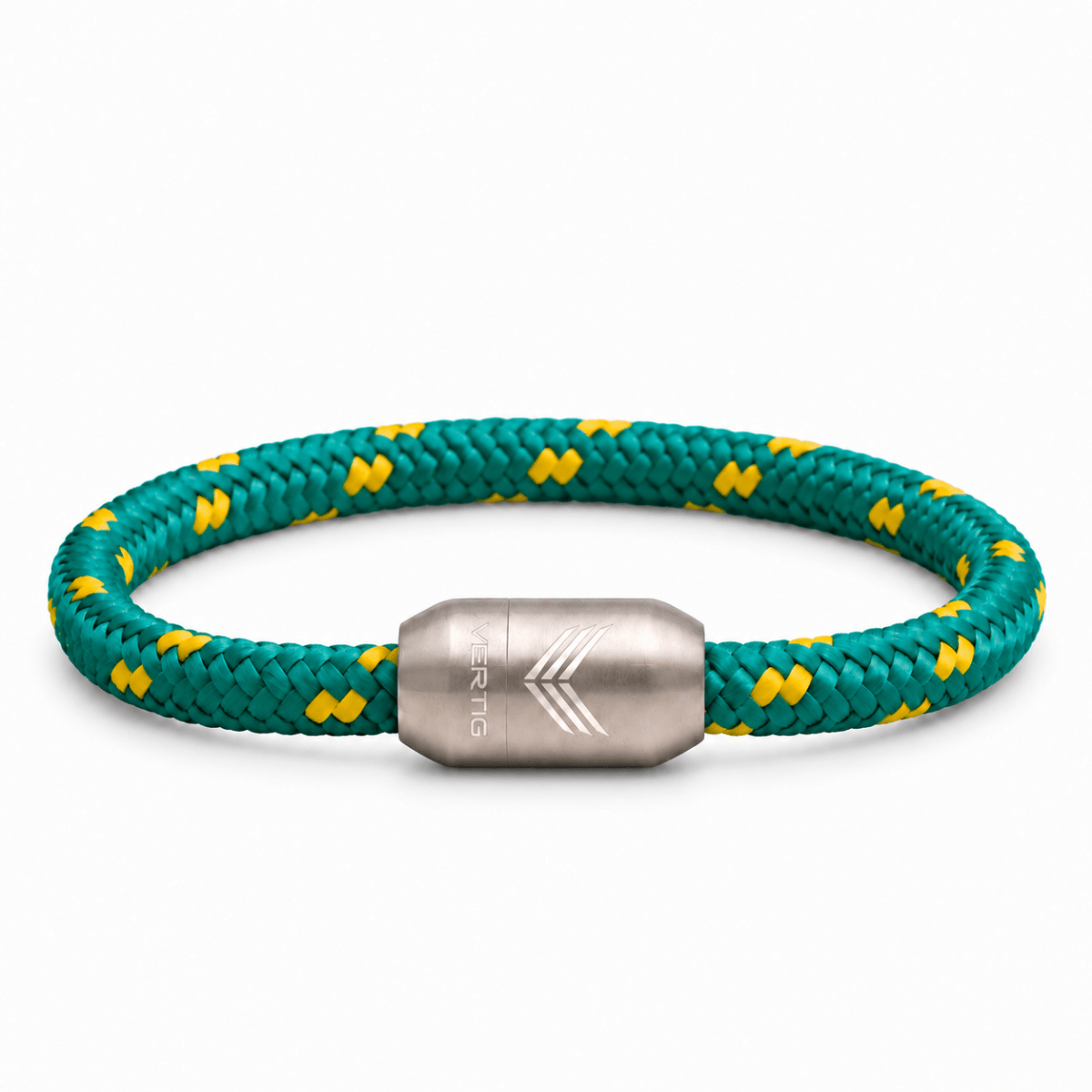 Paracord Bracelet Magnetic Green Yellow
