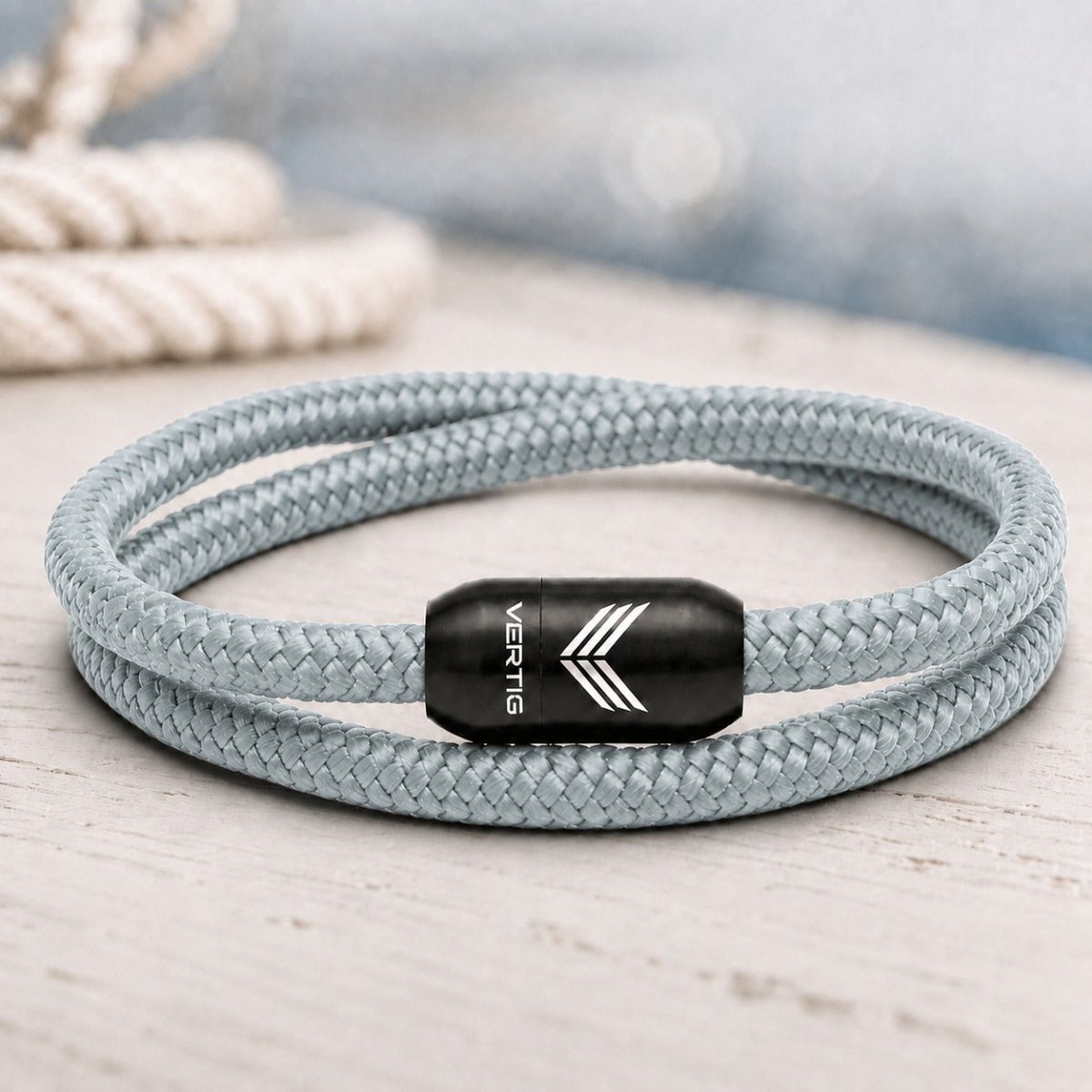Paracord Bracelet Magnetic Grey