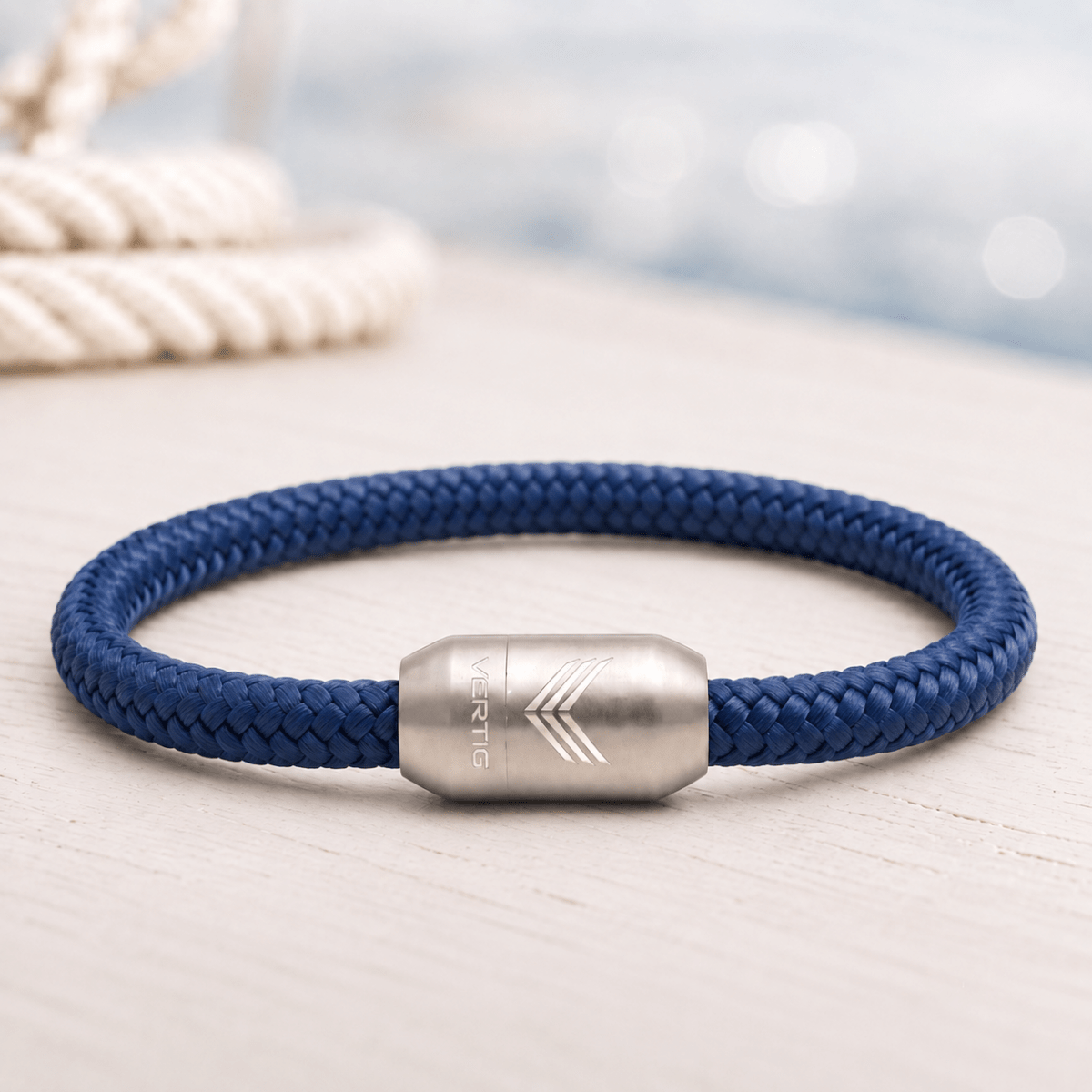 Paracord Bracelet Magnetic Navy Blue
