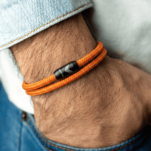 Paracord Bracelet Magnetic Orange