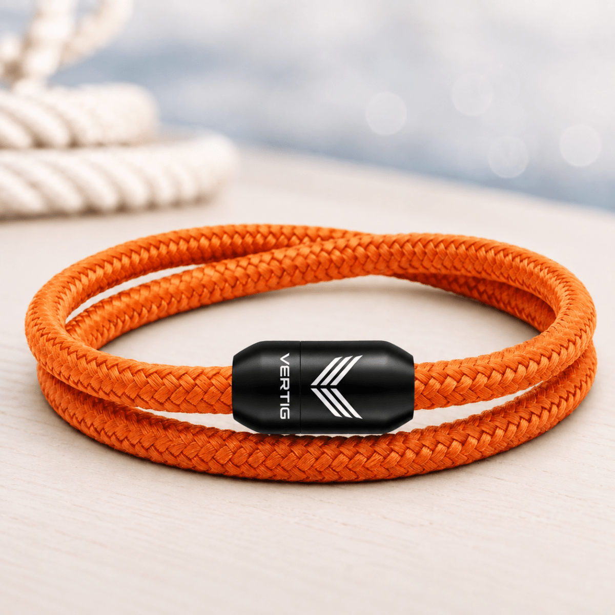 Paracord Bracelet Magnetic Orange