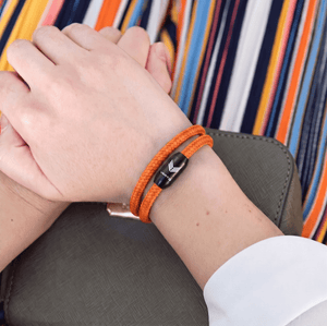 Paracord Bracelet Magnetic Orange
