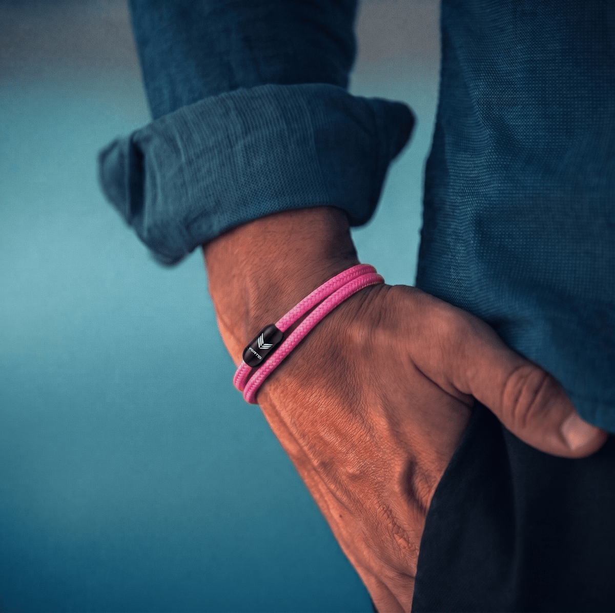 Paracord Bracelet Magnetic Pink