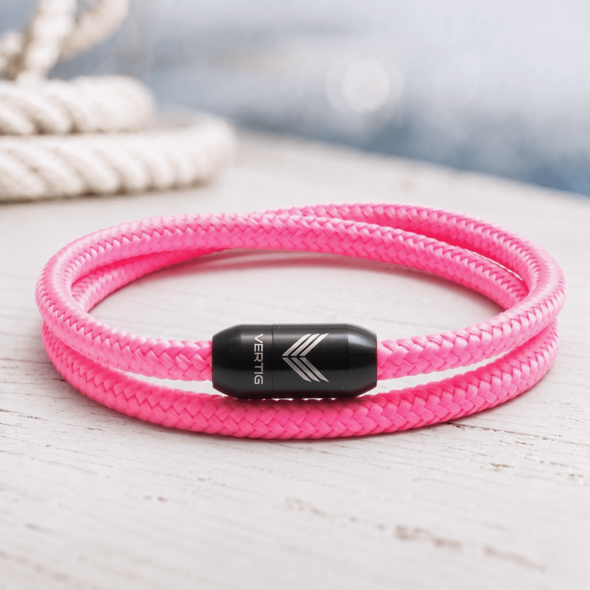 Paracord Bracelet Magnetic Pink