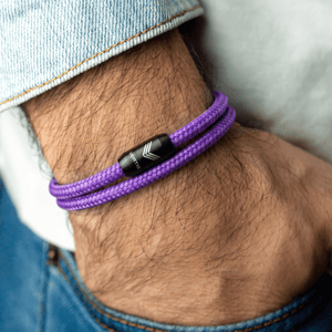 Paracord Bracelet Magnetic Purple