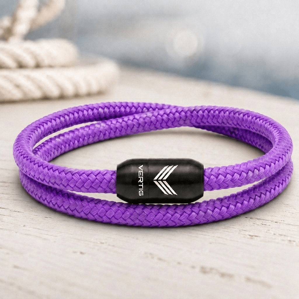 Paracord Bracelet Magnetic Purple