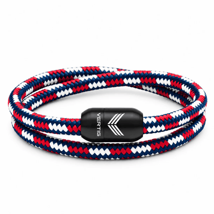 Paracord Bracelet Magnetic Red White