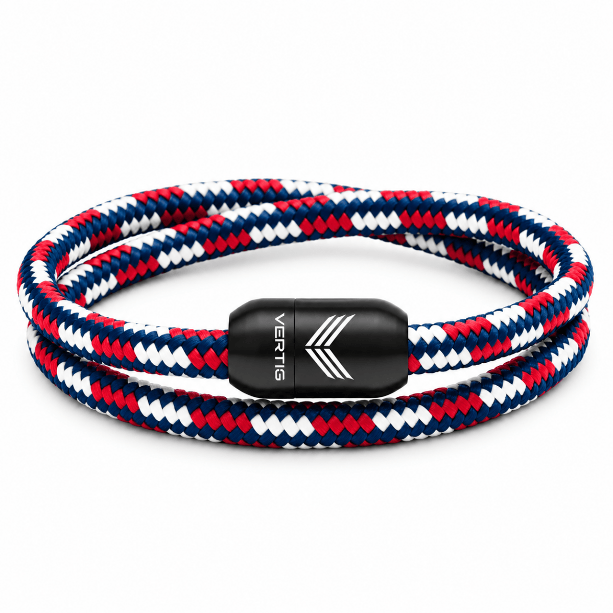 Paracord Bracelet Magnetic Red White