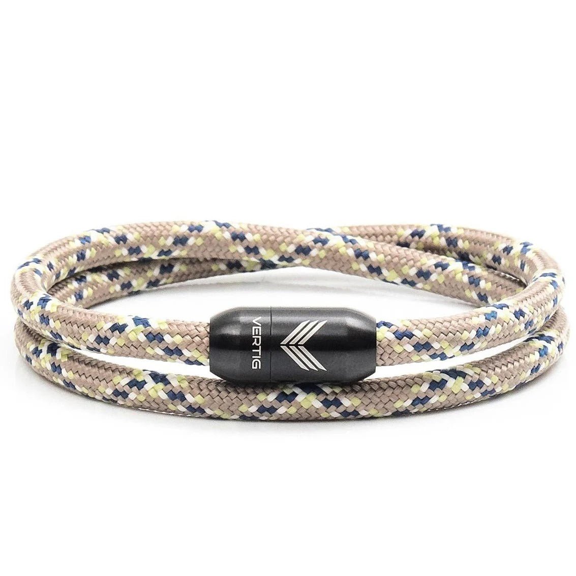 Vertig Magnetic Nautical Paracord Bracelet Snake. Full view. Durable nautical rope for active lifestyles.