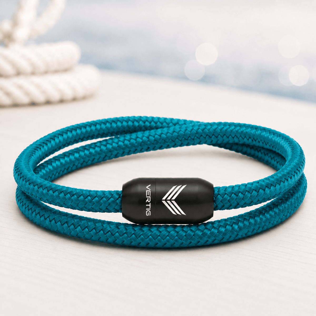 Paracord Bracelet Magnetic Turquoise