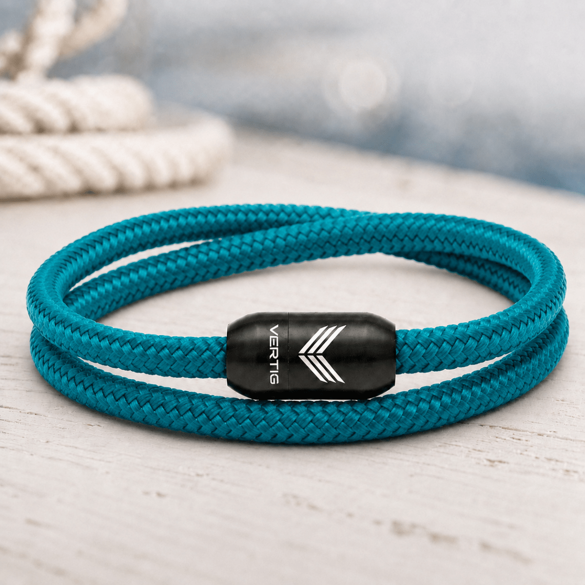 Paracord Bracelet Magnetic Turquoise