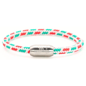 Paracord Bracelet Magnetic White Green