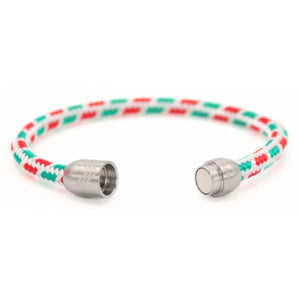 Paracord Bracelet Magnetic White Green