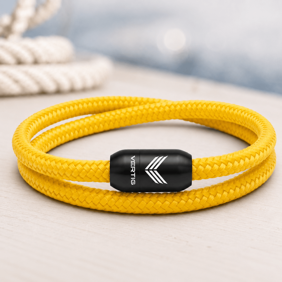 Paracord Bracelet Magnetic Yellow