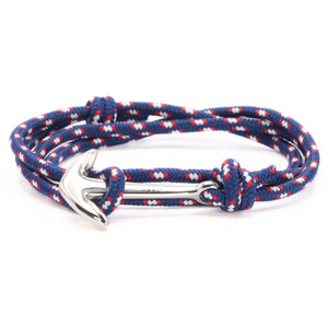 Paracord Bracelet Marine Wrap Blue White